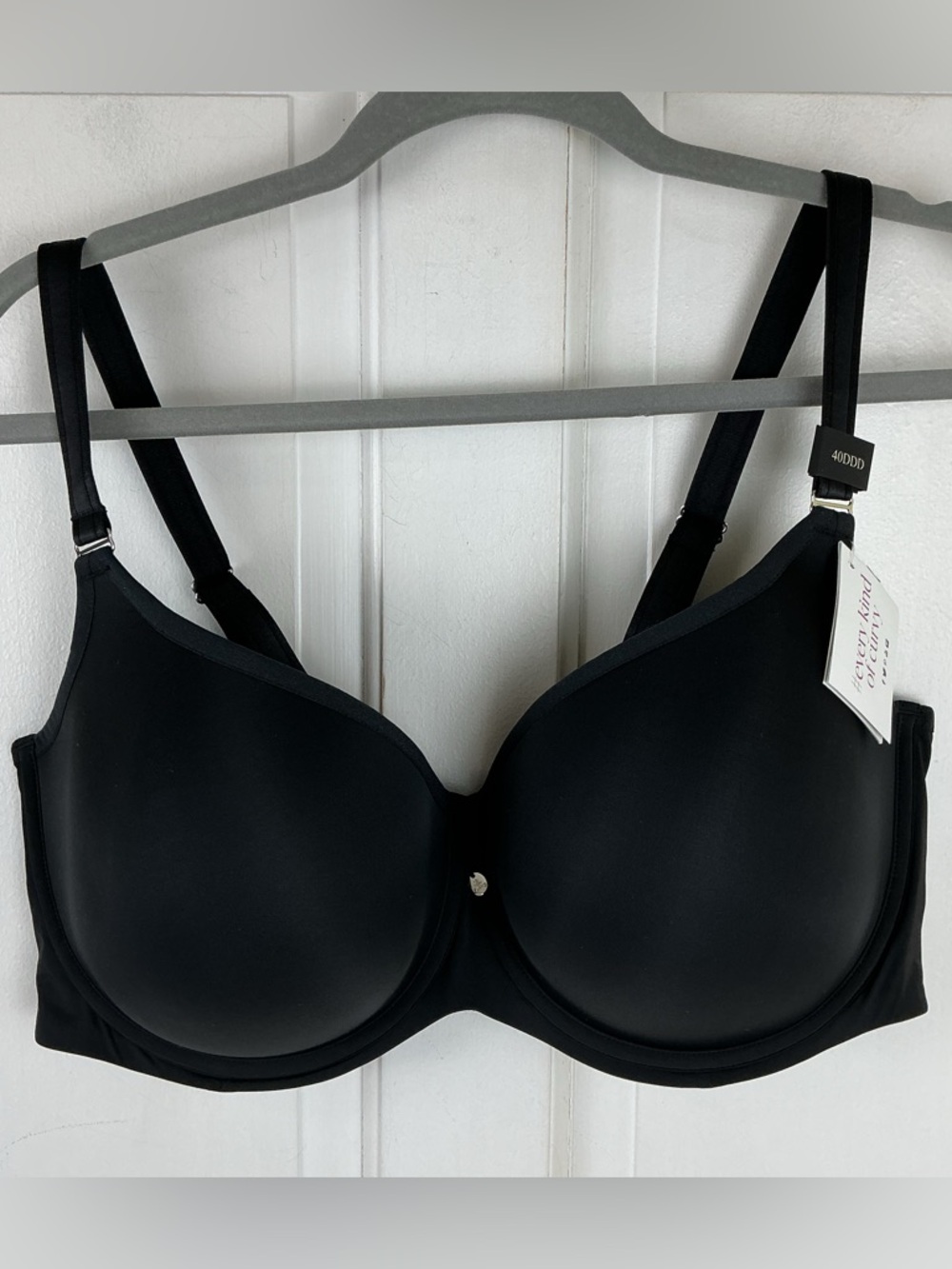 Curvy Couture T-Shirt Bra 40DDD Underwire Black